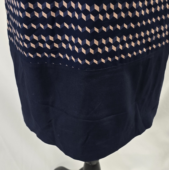 Tory Burch women 4 nico sheath dress career geometric cube print silk minimalist - Picture 5 of 8